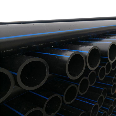 لوله سیاه و سفید PE100 HDPE با قطر بزرگ لوله تامین آب رول لوله آبیاری Pe