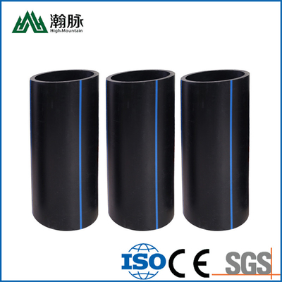 لوله آبی یا سیاه با نوار آبی HDPE برای آب رسانی و تخلیه مقاوم در برابر خوردگی