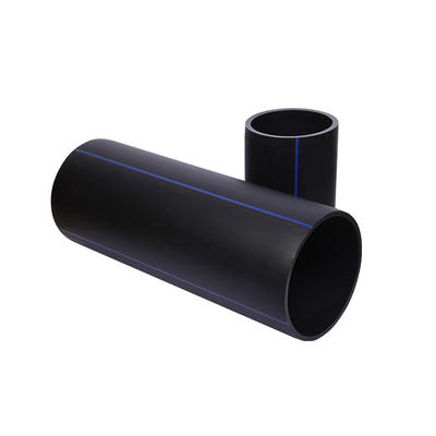 لوله آبی یا سیاه با نوار آبی HDPE برای آب رسانی و تخلیه مقاوم در برابر خوردگی