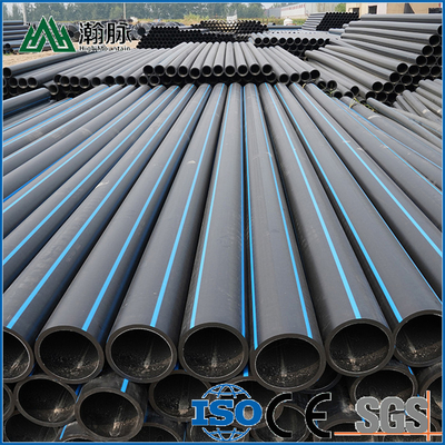 لوله های تامین آب PE HDPE طول به عنوان الزامات مشتری آبی یا سیاه با نوار آبی