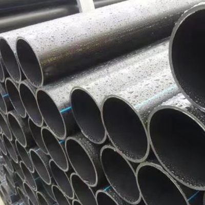 لوله های تامین آب PE HDPE آبی یا سیاه با نوار آبی برای تامین آب و تخلیه با نوار آبی PE